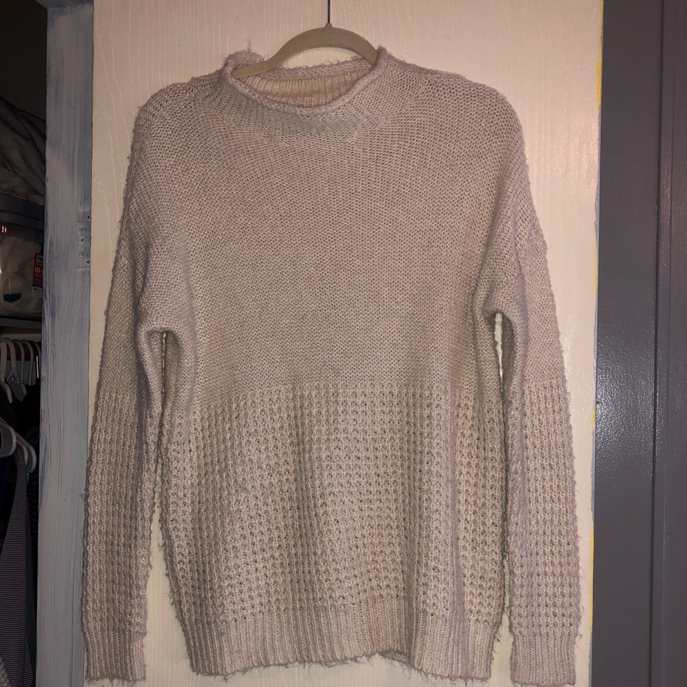 Tan/Oatmeal Mock Neck Sweater